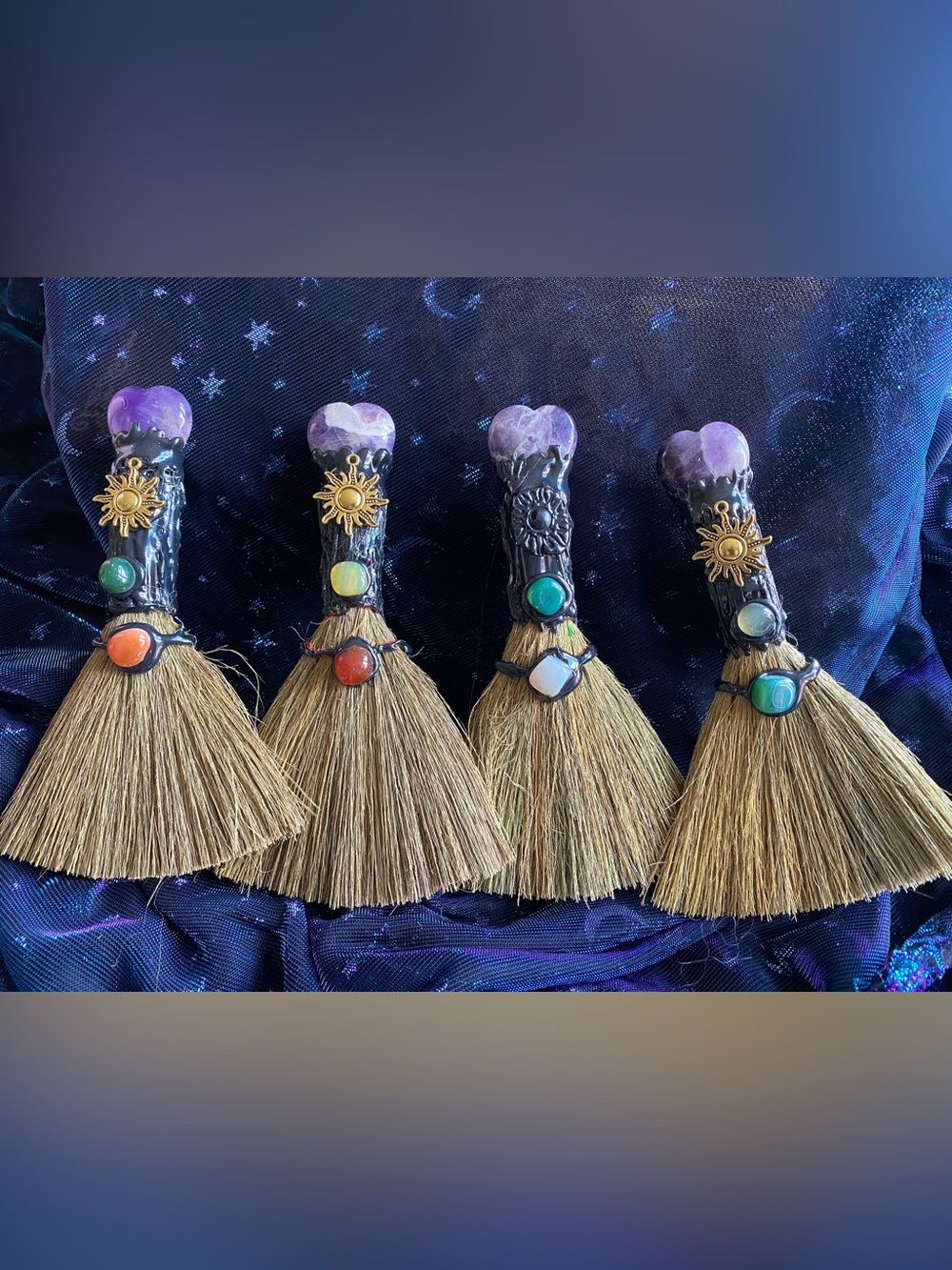 Amethyst Witches Broom/Besom Altar Clear Space Protection.Made w/pure intentions
